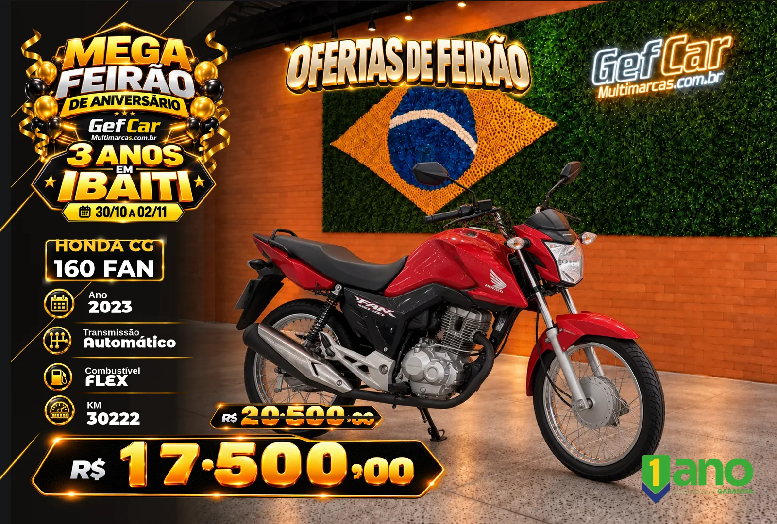 HONDA CG 160 FAN 2023