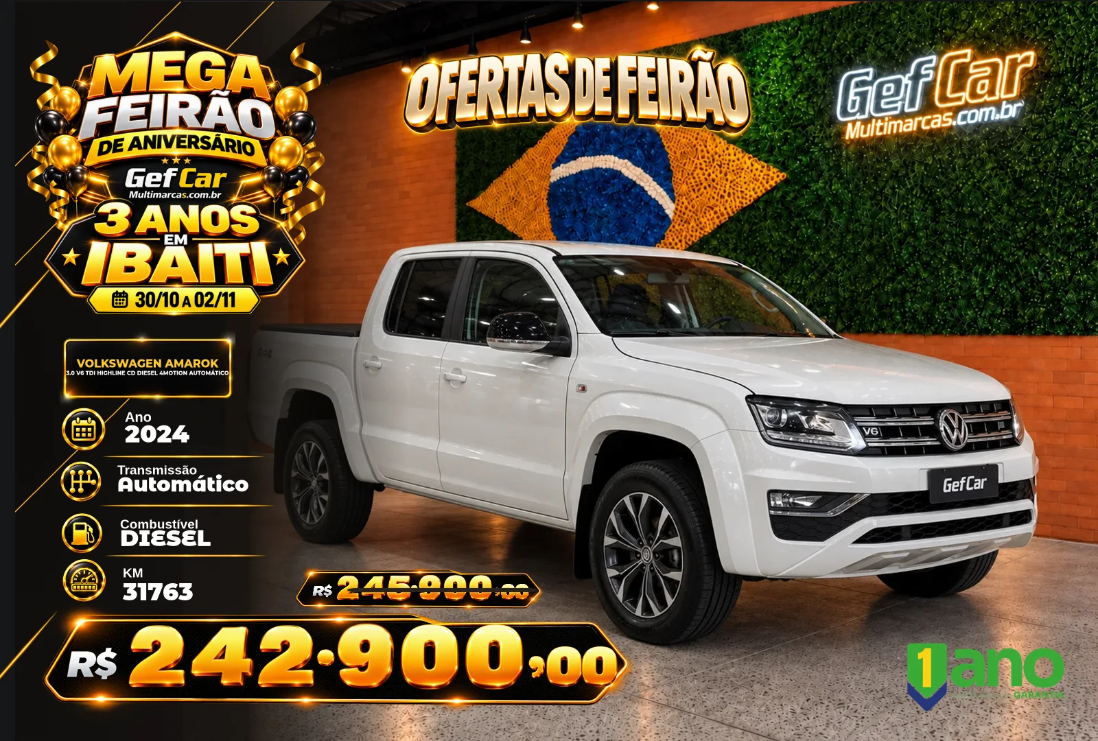 VOLKSWAGEN AMAROK V6 HIGH 2024