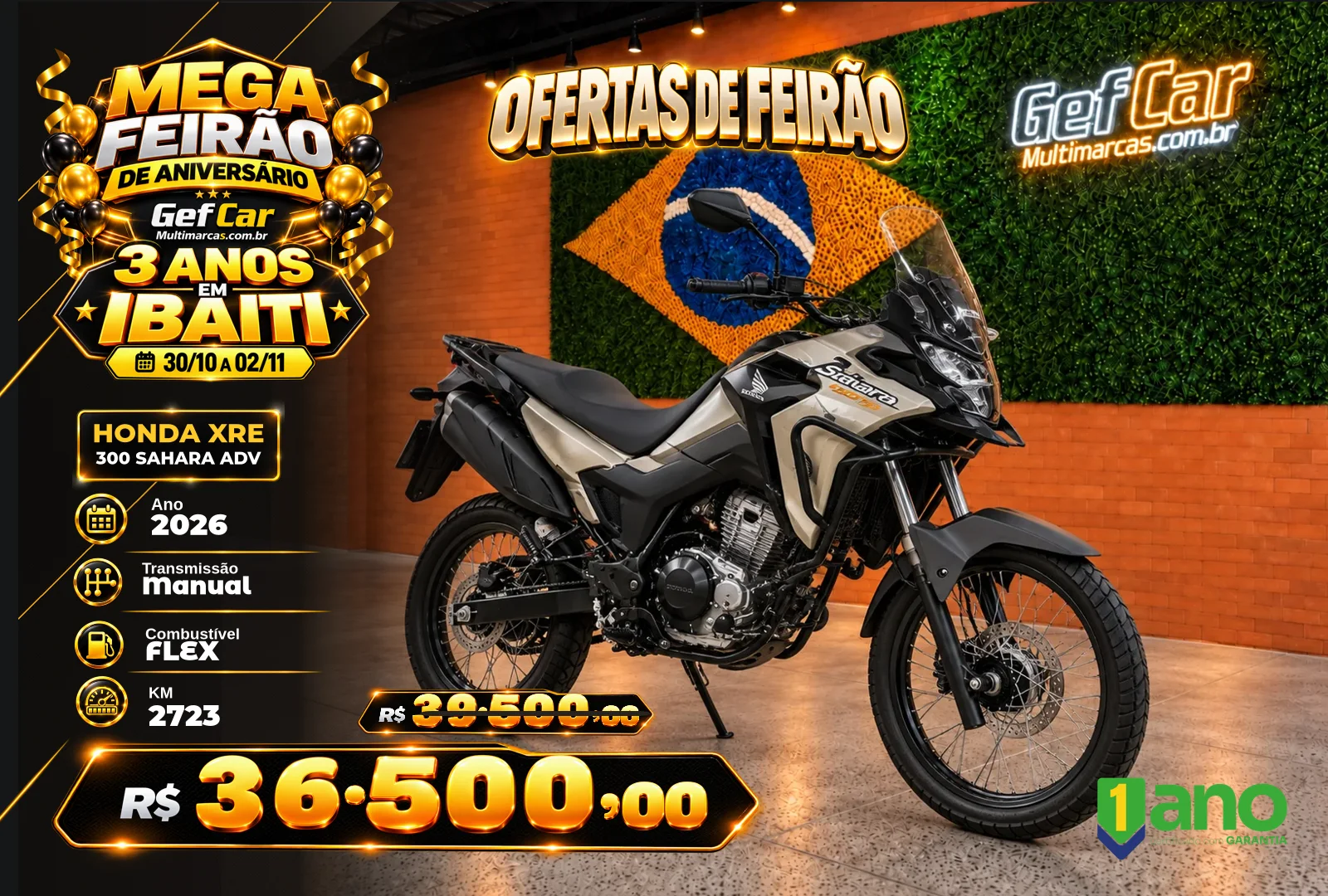 HONDA XRE 300 SAHARA ADV 2026