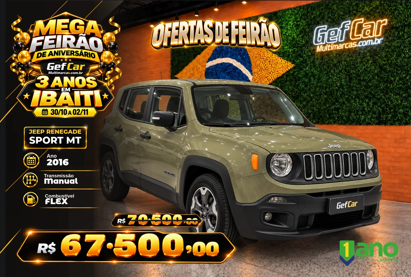 JEEP RENEGADE SPORT MT 2016