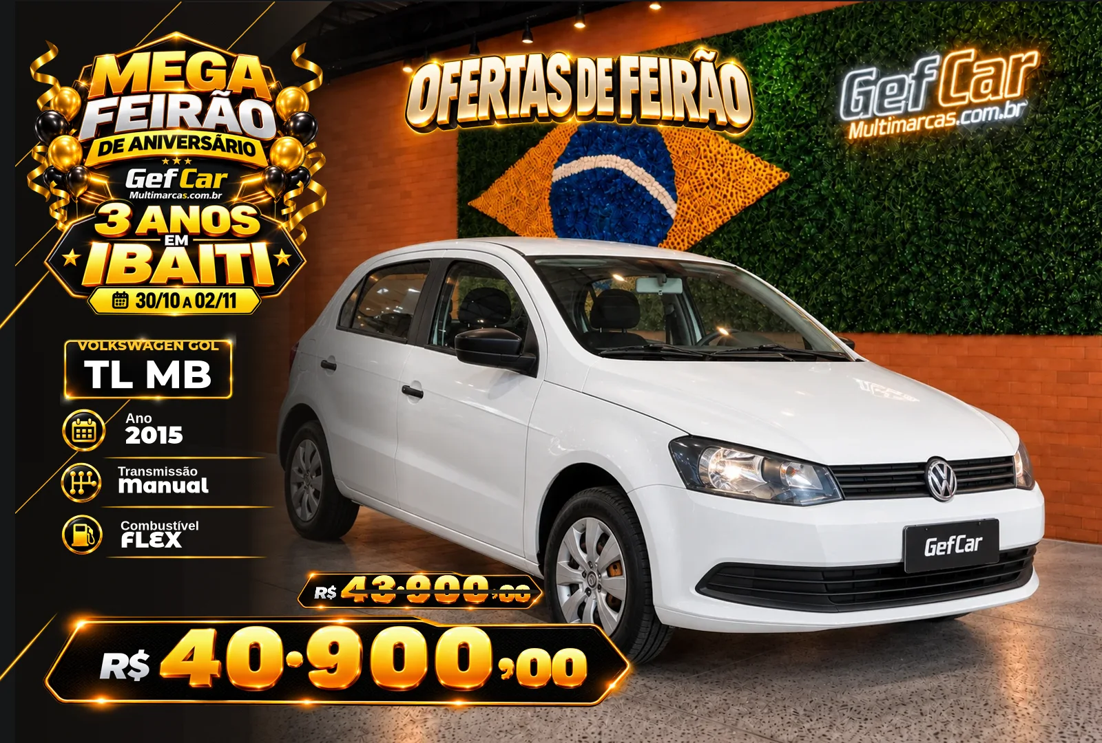 VOLKSWAGEN GOL TL MB 2015