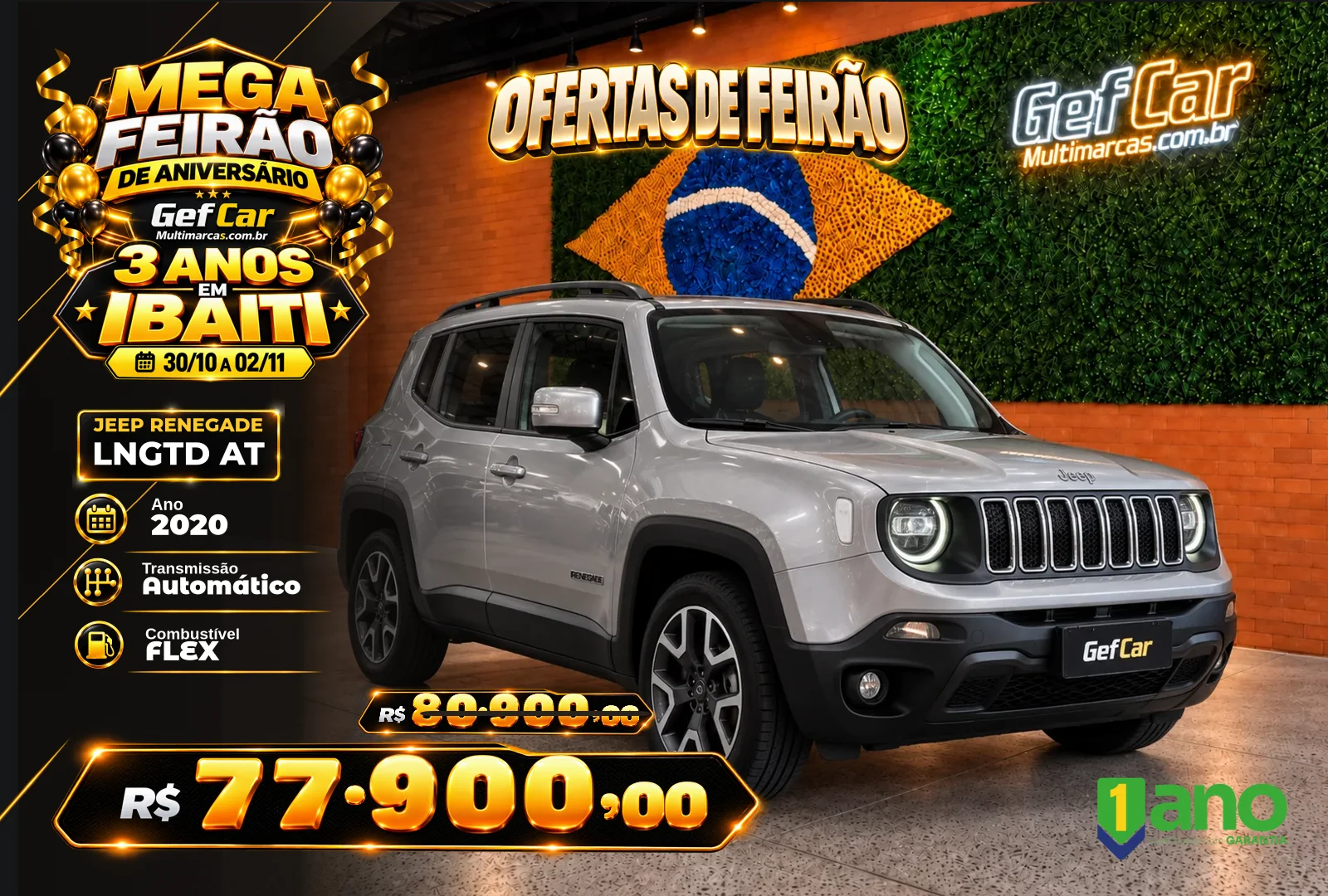 JEEP RENEGADE LNGTD AT 2020