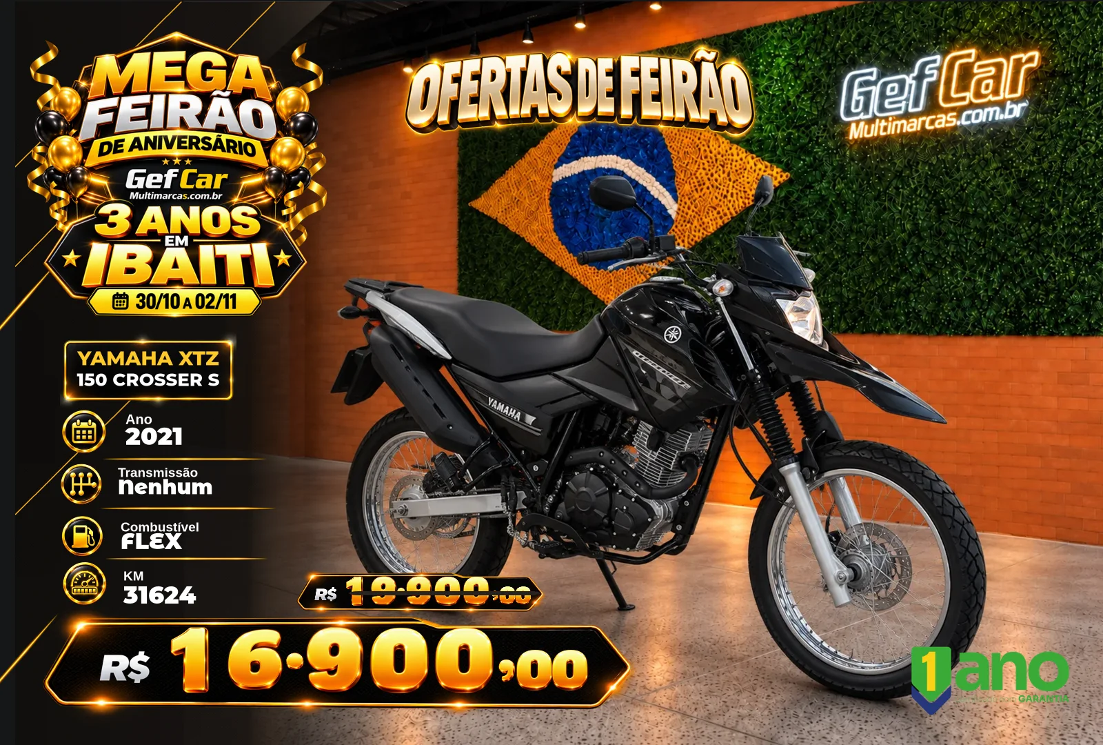 YAMAHA XTZ 150 CROSSER S 2021