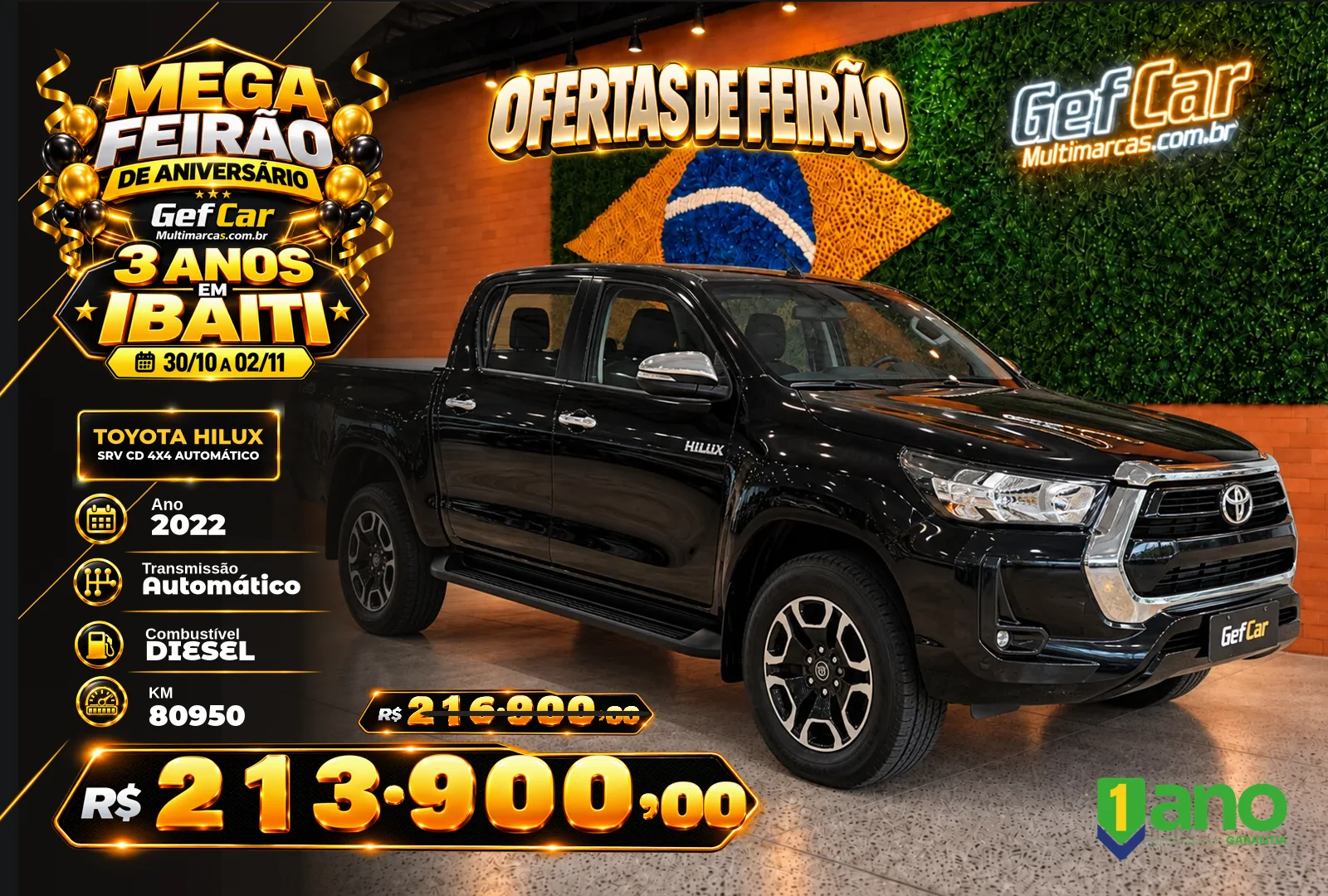 TOYOTA HILUX CD SRV 4FD 2022