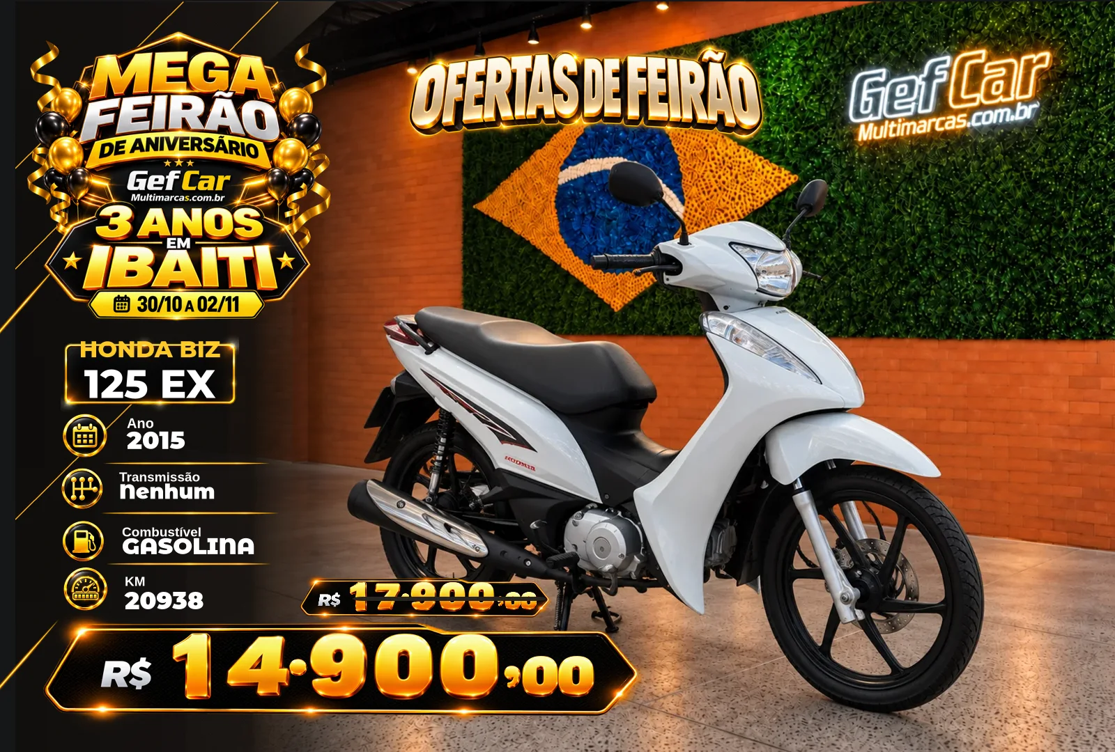 HONDA BIZ 125 EX 2015